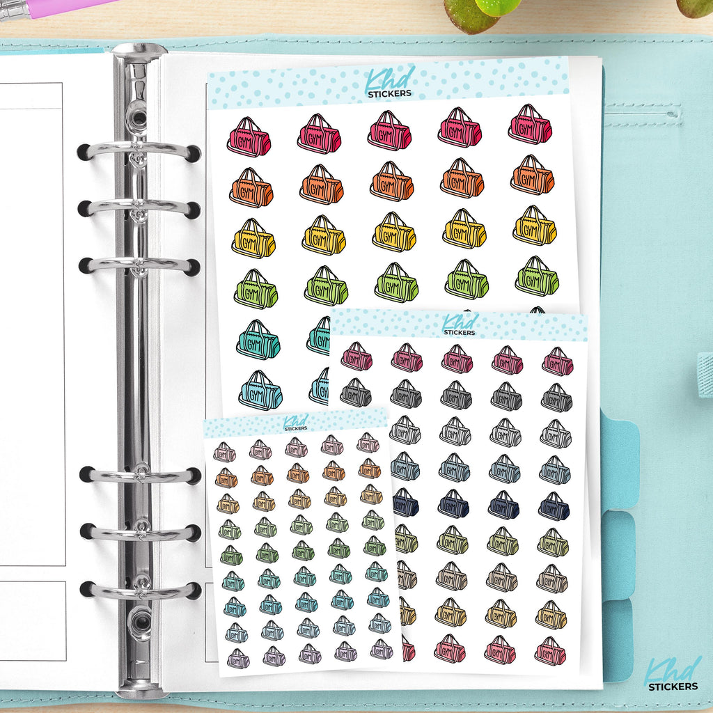 Gym Bag Planner Stickers