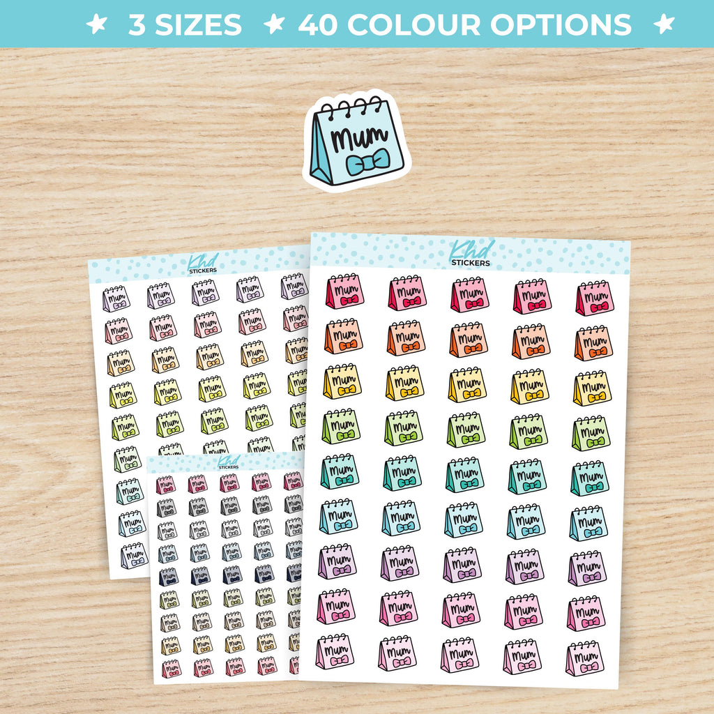 Mum Appointment Reminders Planner Stickers Small