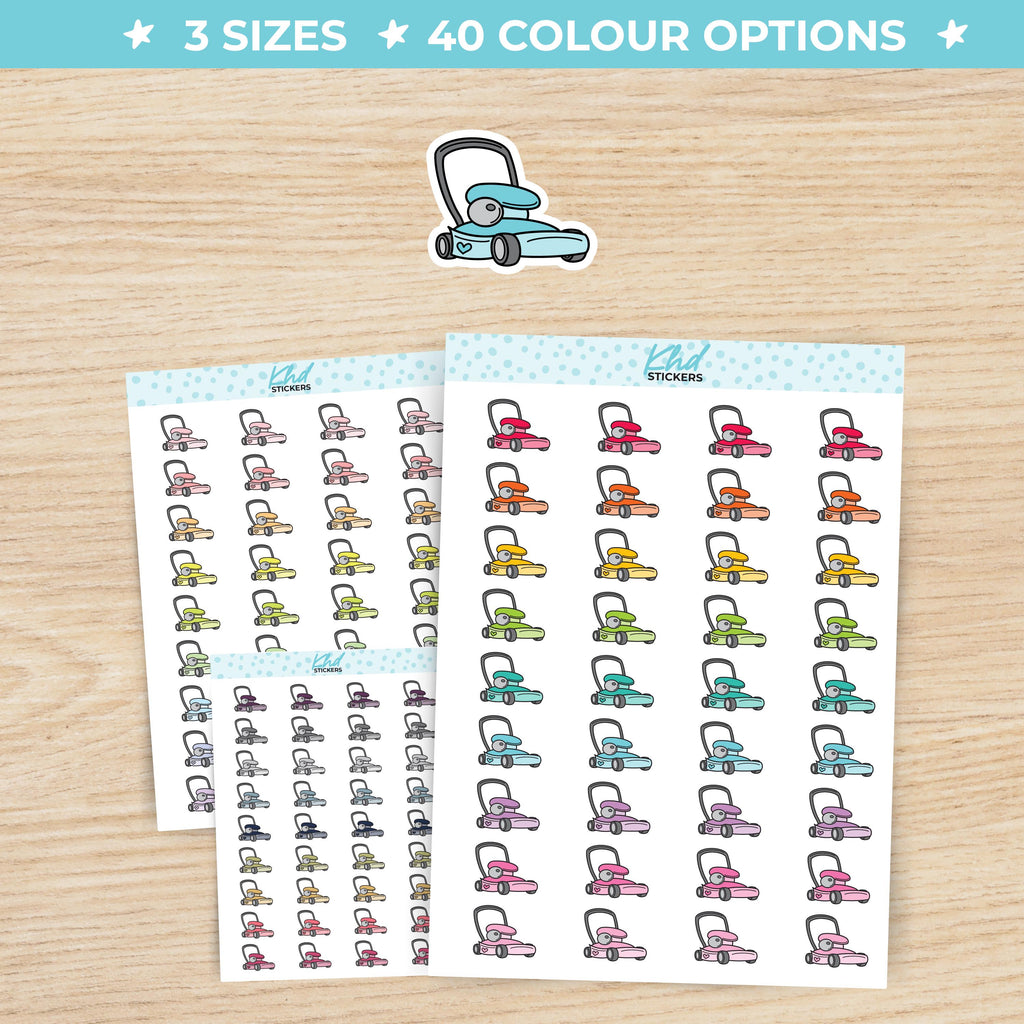 Cute Lawn Mower Icon Stickers