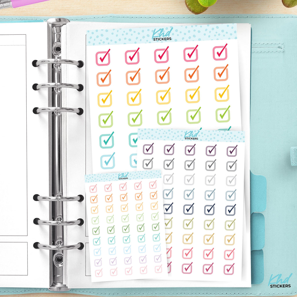 Tick Boxes Planner Stickers