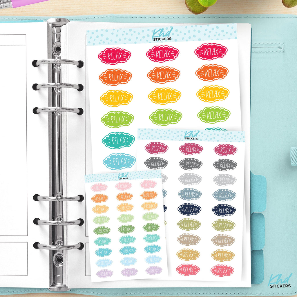 Relax Planner Stickers