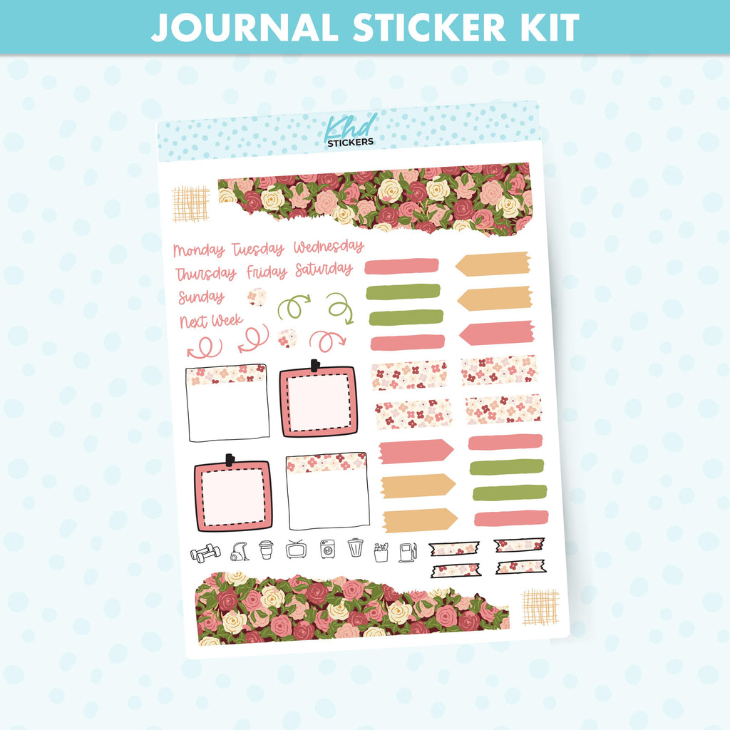 Country Meadow Journal Weekly Sticker Kit