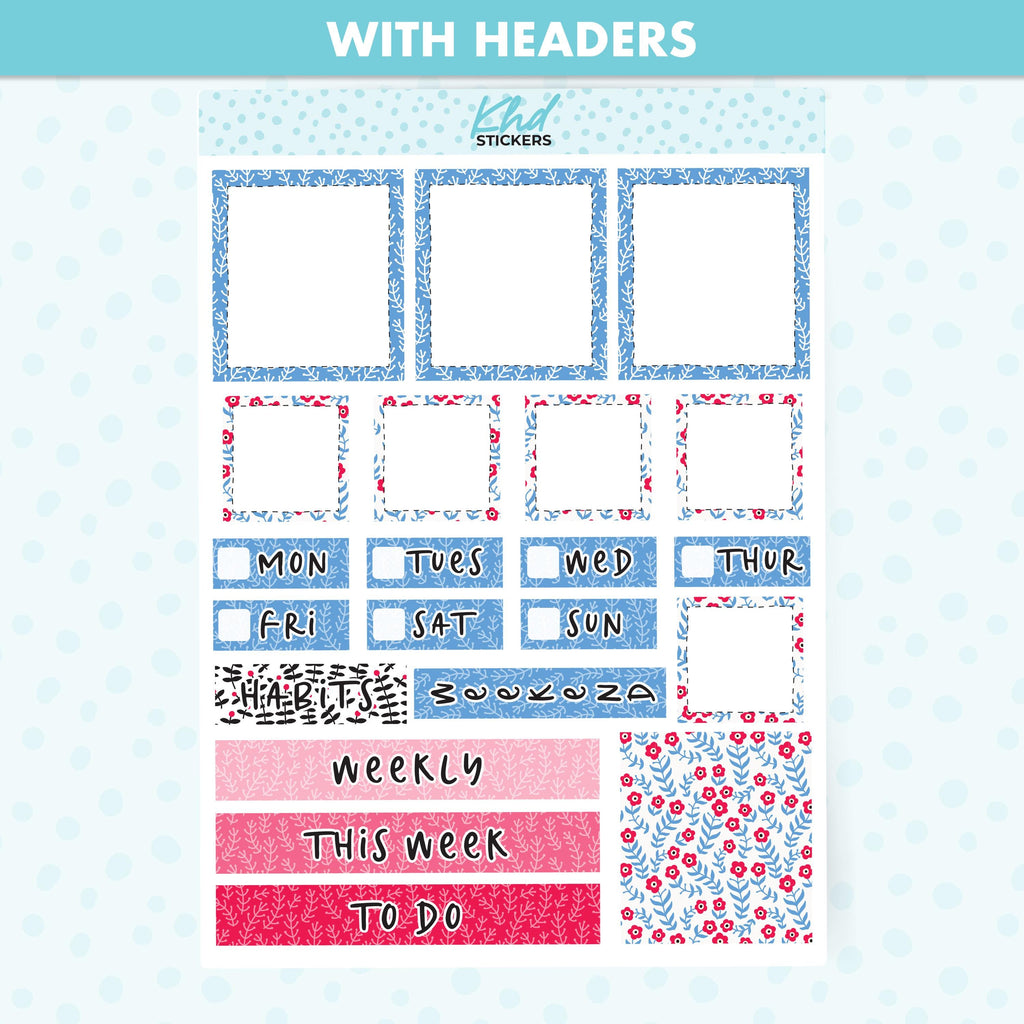 Up North Lime Weekly Planner Sticker Kit