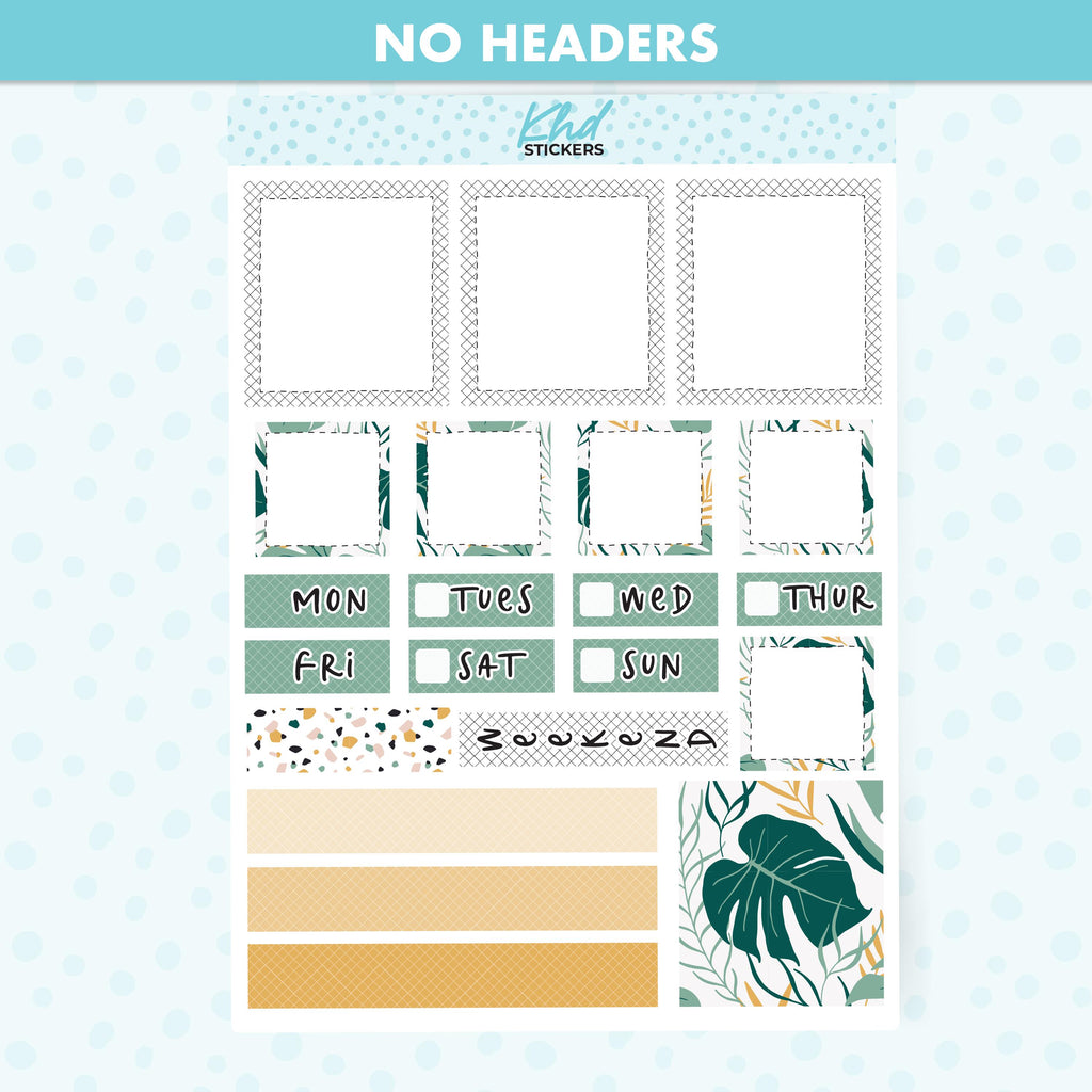 Tropical Lime Weekly Planner Sticker Kit