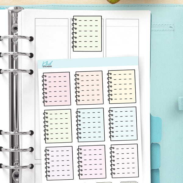 Notepad Notes Planner Stickers — video