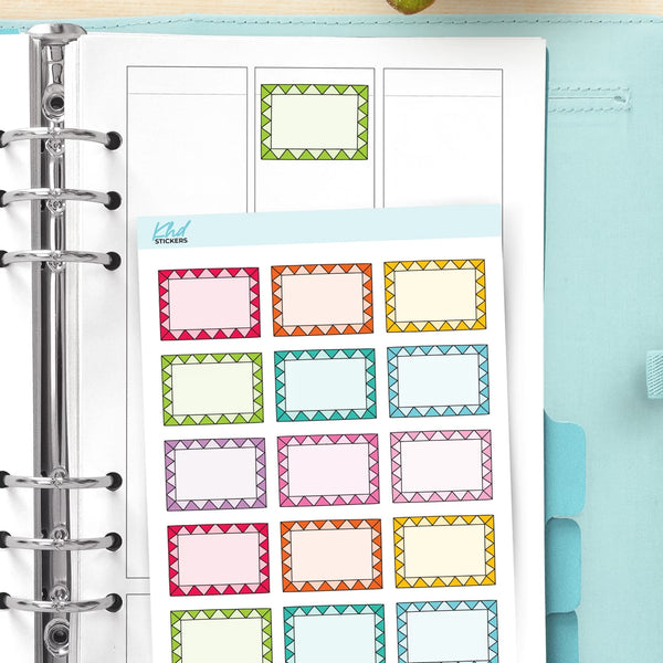 Triangle Border Frame Planner Stickers — video