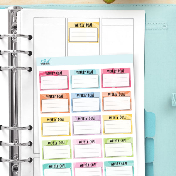 Weekly Goal Functional Boxes Stickers — video