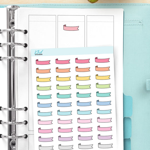 Ribbon Banner Planner Stickers — video