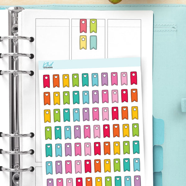 Doodle Flag Tab Planner Stickers — video