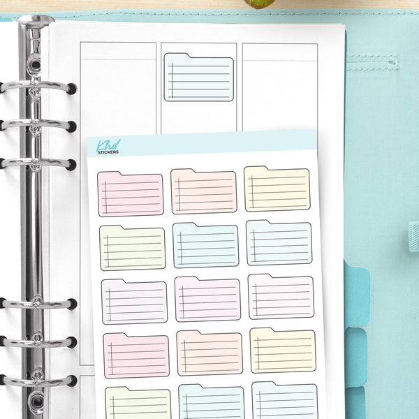 Note File Planner Stickers — video