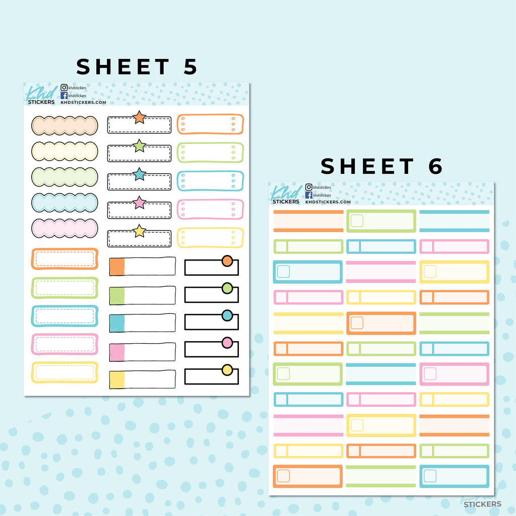 Monthly Functional Planner Sticker Kit - Pretty In Pastel - Planner Stickers - Kit 4805