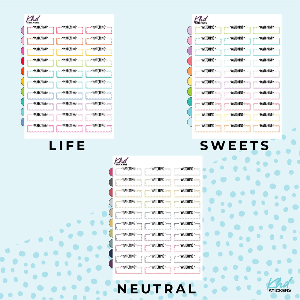 Watching Boxes Stickers, Planner Stickers, Removable