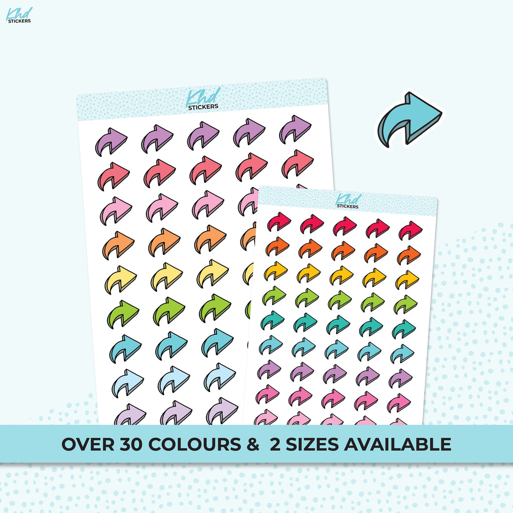 Small or Large Arrows Planner Stickers, Two Sizes, Removable