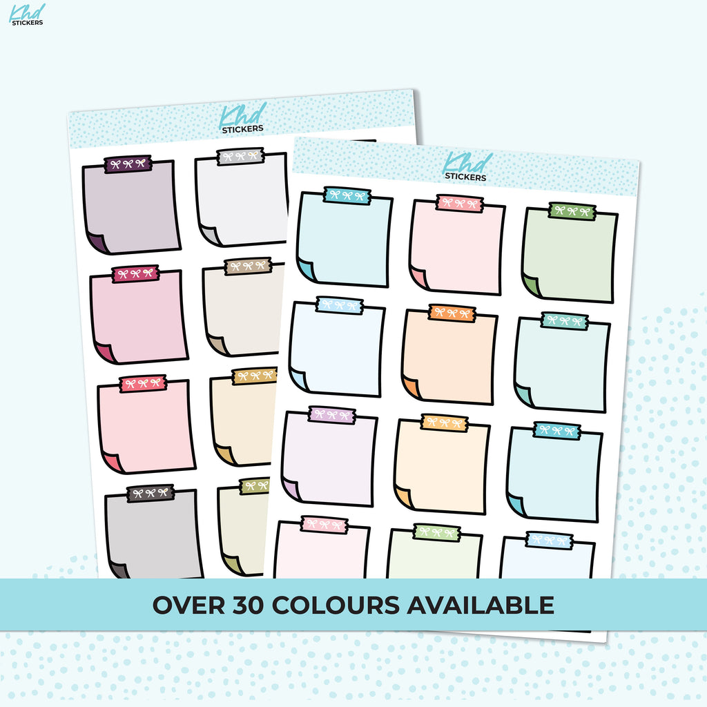 Sticky Note Squares Appointment Stickers, Planner Stickers, Removable Vinyl