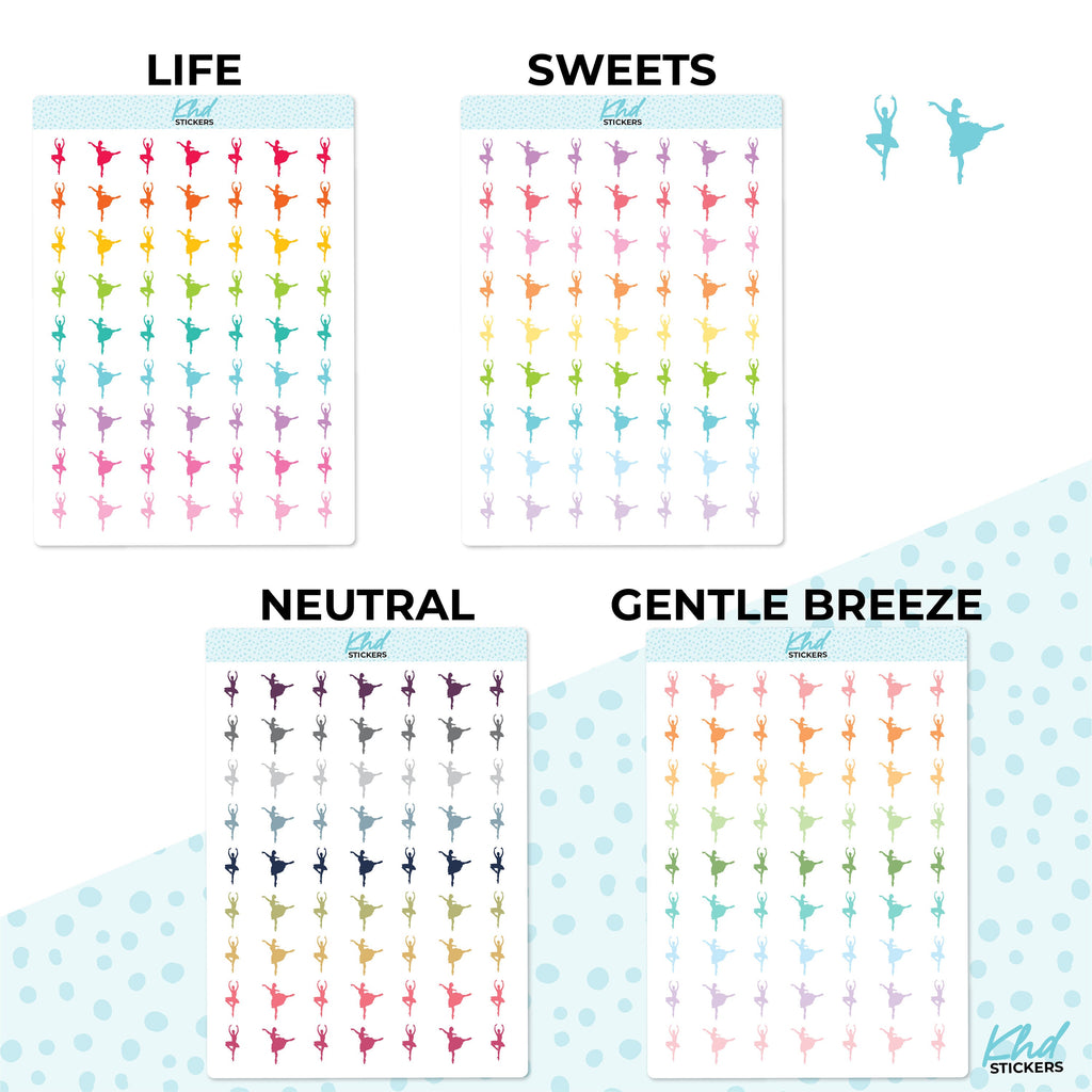 Ballet Icon Stickers, Planner Stickers, Two sizes, Removable