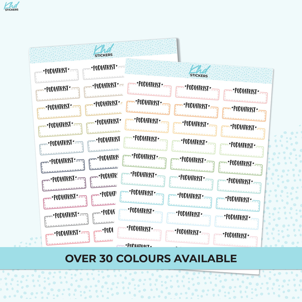 Podiatrist Stickers, Planner Stickers, Removable