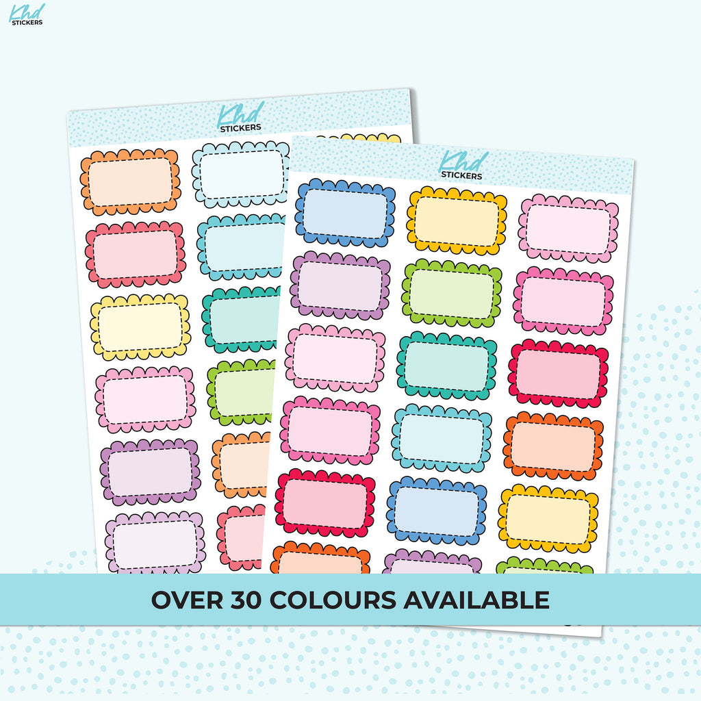 Doodle Box Rectangle Appointment Stickers, Planner Stickers, Removable Vinyl