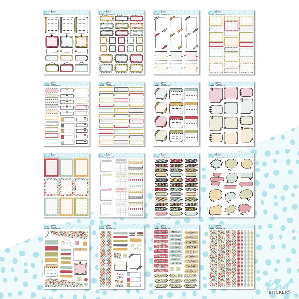 Monthly Functional Planner Sticker Kit - Nan's Kitchen - Planner Stickers - Kit 4808